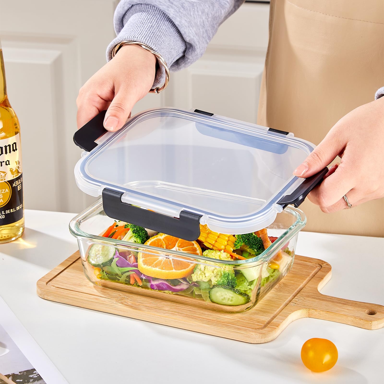 Liuruiyu leak-proof airtight lids keep foods safe and spill-free.