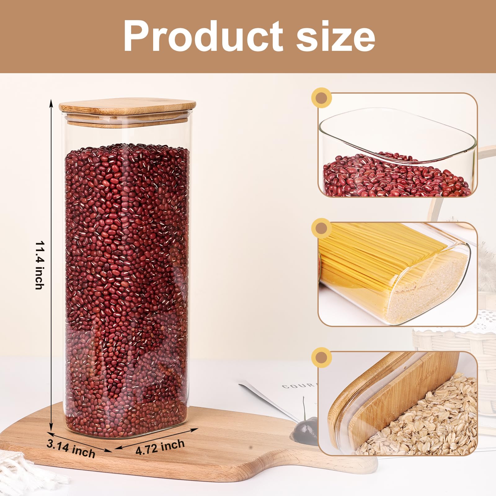 Liuruiyu pantry-organization jar enhances storage and accessibility.