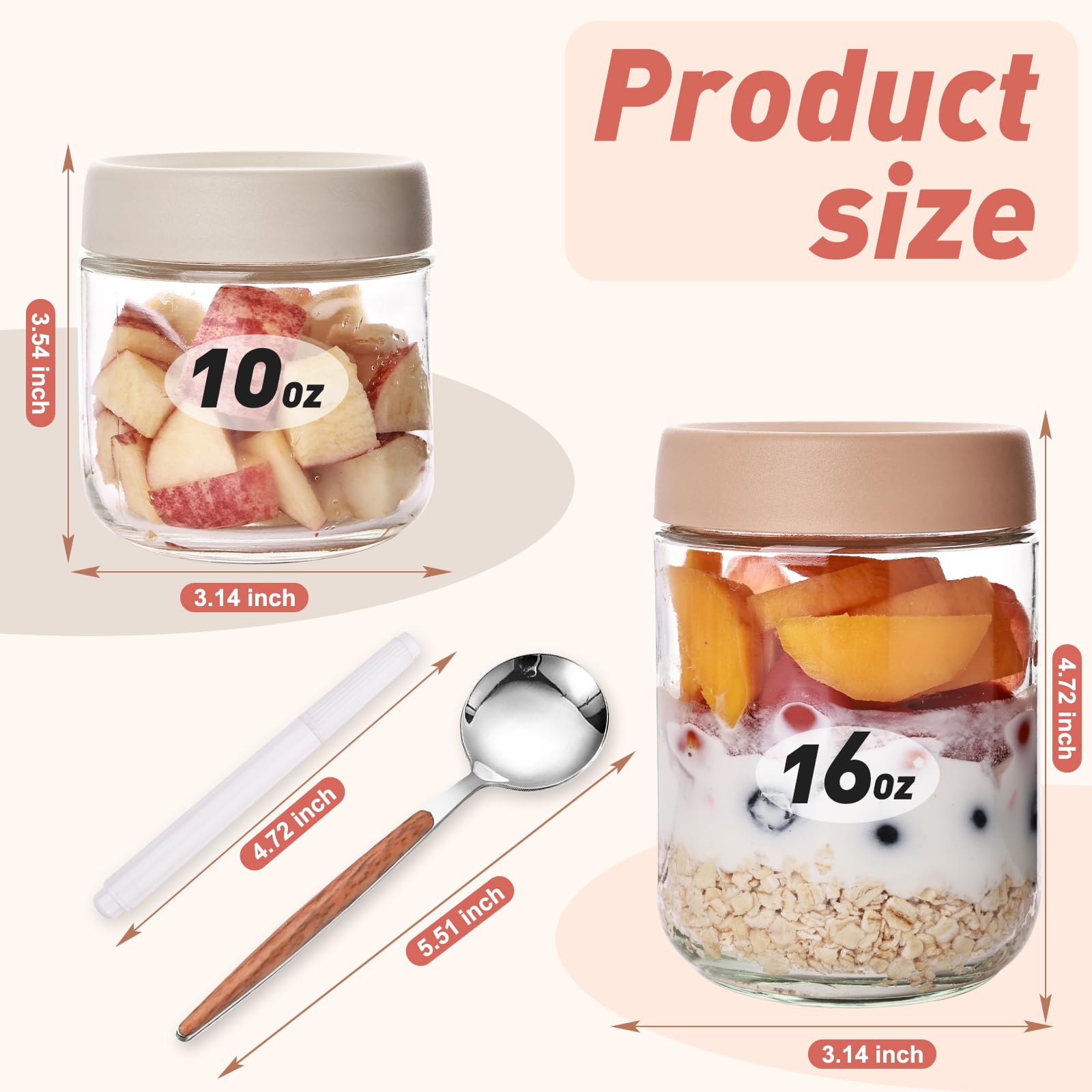 Liuruiyu portable jars ideal for oats, salads, and snacks on the go.