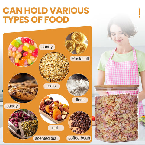 Liuruiyu square canisters maximize shelf space and simplify meal prep.