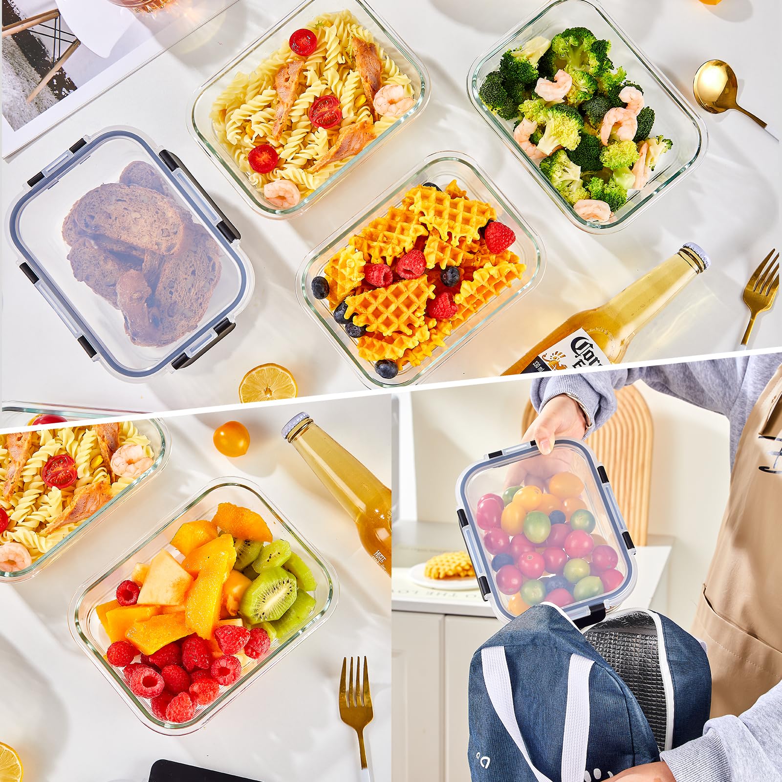 Liuruiyu stackable design simplifies kitchen organization and space-saving.