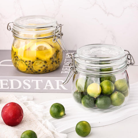 Liuruiyu wide-mouth clear glass jar showing contents for easy filling