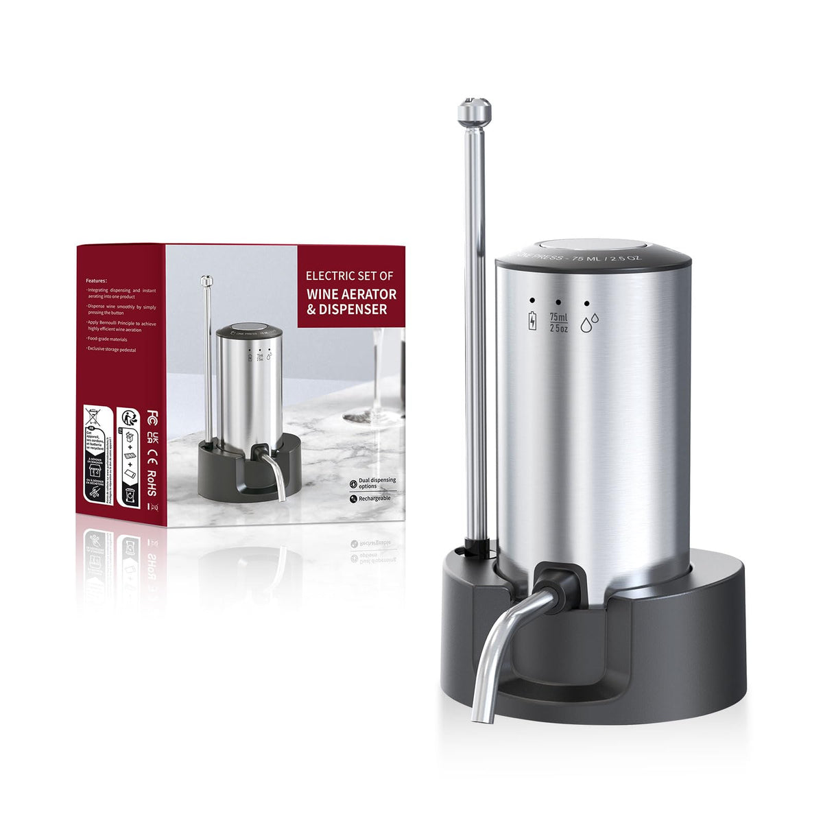 Liuzouwin upgraded wine aerator bottle-dispense mode enables continuous pour.
