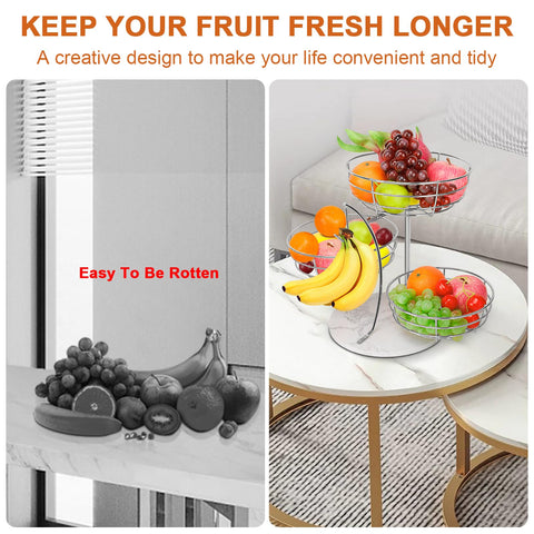 Livabber 3-tier storage keeps fruit, bread, and snacks neatly within reach
