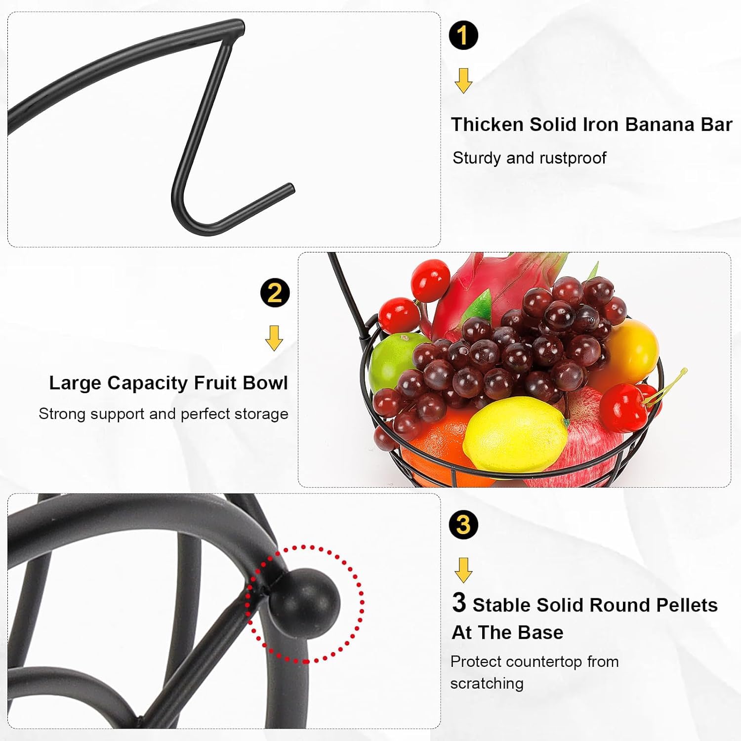 Livabber banana hanger design keeps fruit fresh and uncluttered