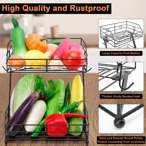 Livabber countertop basket with air-drying design helps keep produce fresh.