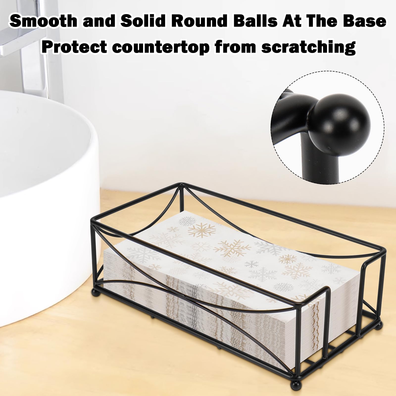 Livabber napkin holder on countertop reﬂecting everyday use
