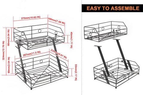 Livabber metal fruit storage bin offers rustproof durability for busy kitchens.