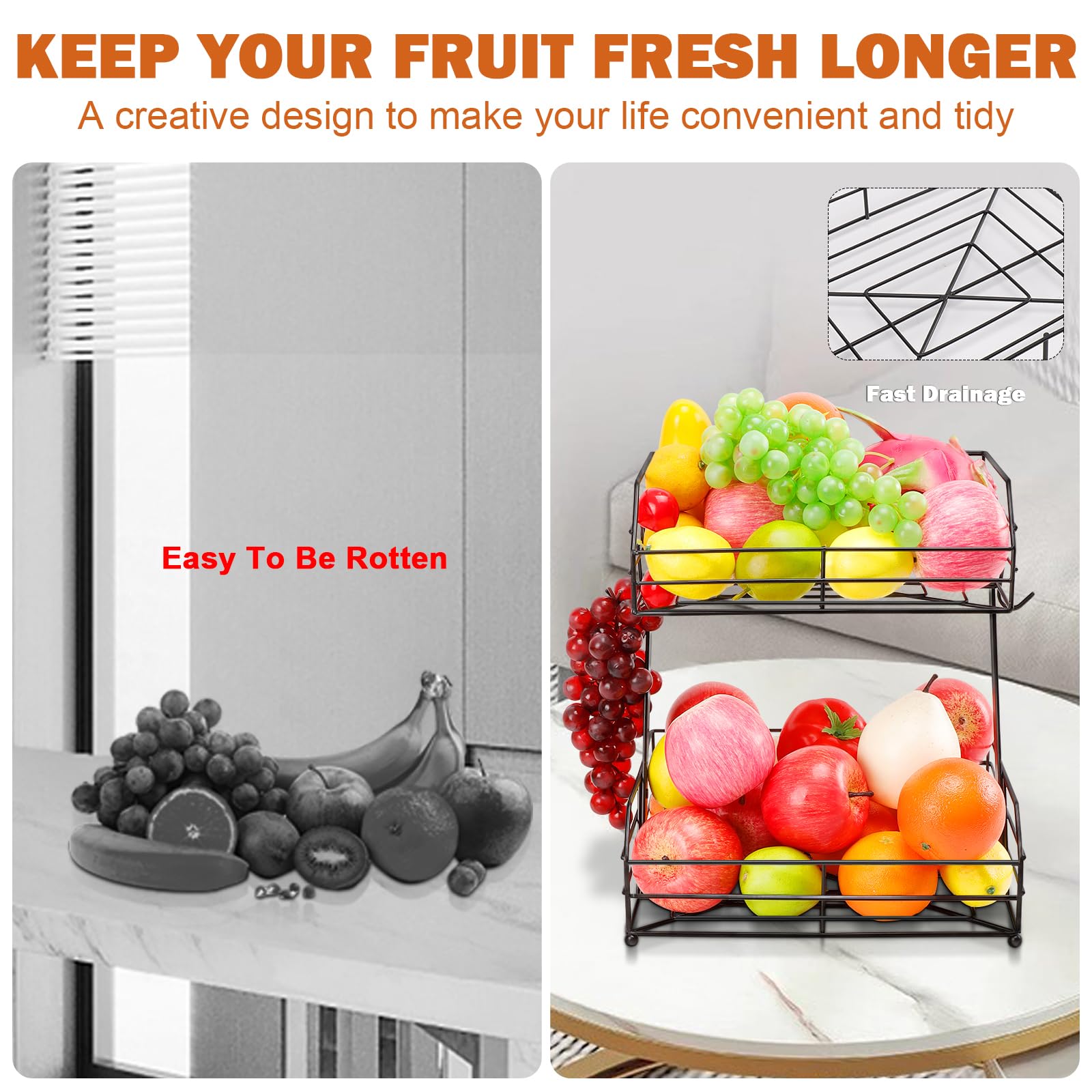 Livabber sleek black kitchen organizer blends with modern countertops.