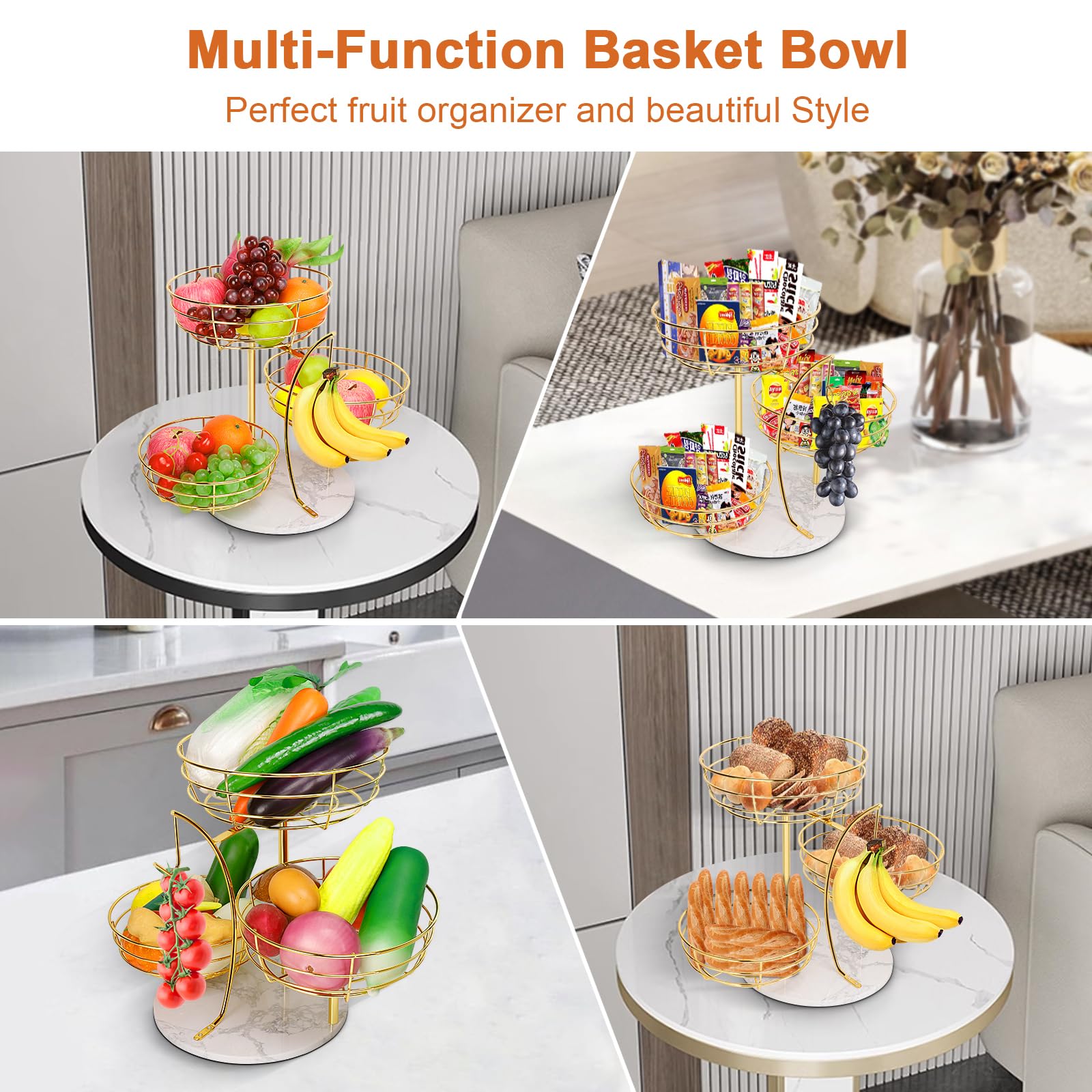 Livabber marble-base design provides stable support for heavy fruit loads.