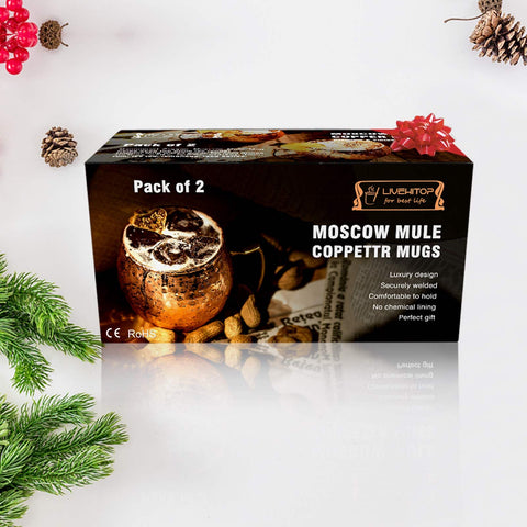 LIVEHITOP Moscow Mule setup ideal for home bars and gifts.