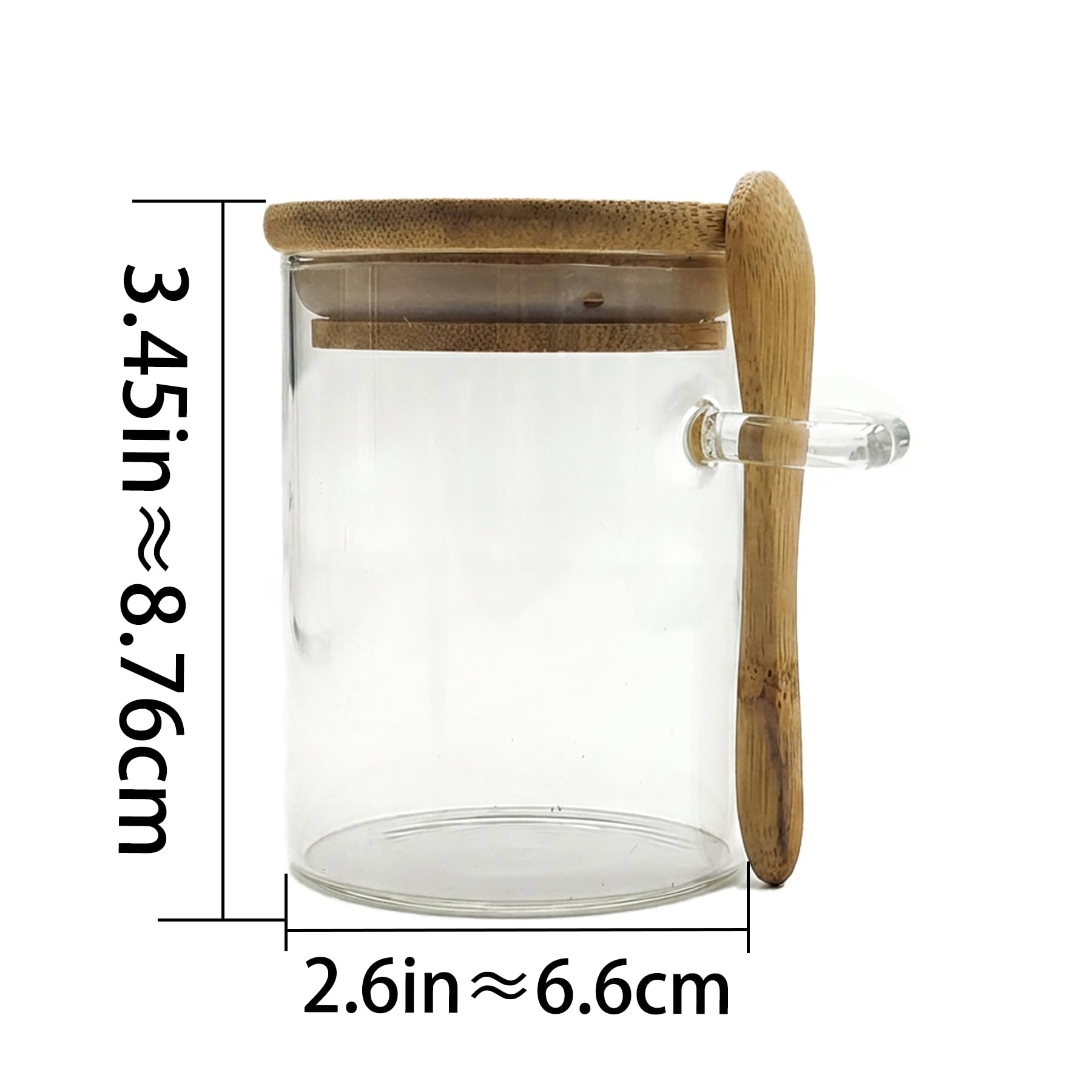 Livejun transparent jar shows contents at a glance.