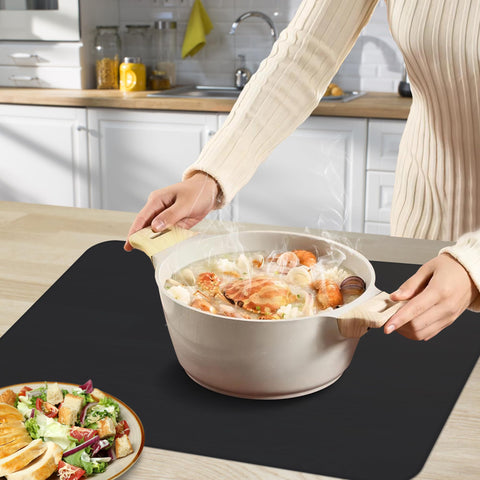 LIVEKOOQ non-slip silicone mat, easy cleaning and quick wipe.