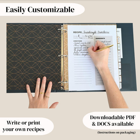Liv'in Free 3-ring binder with 1.5-inch rings for ample storage.