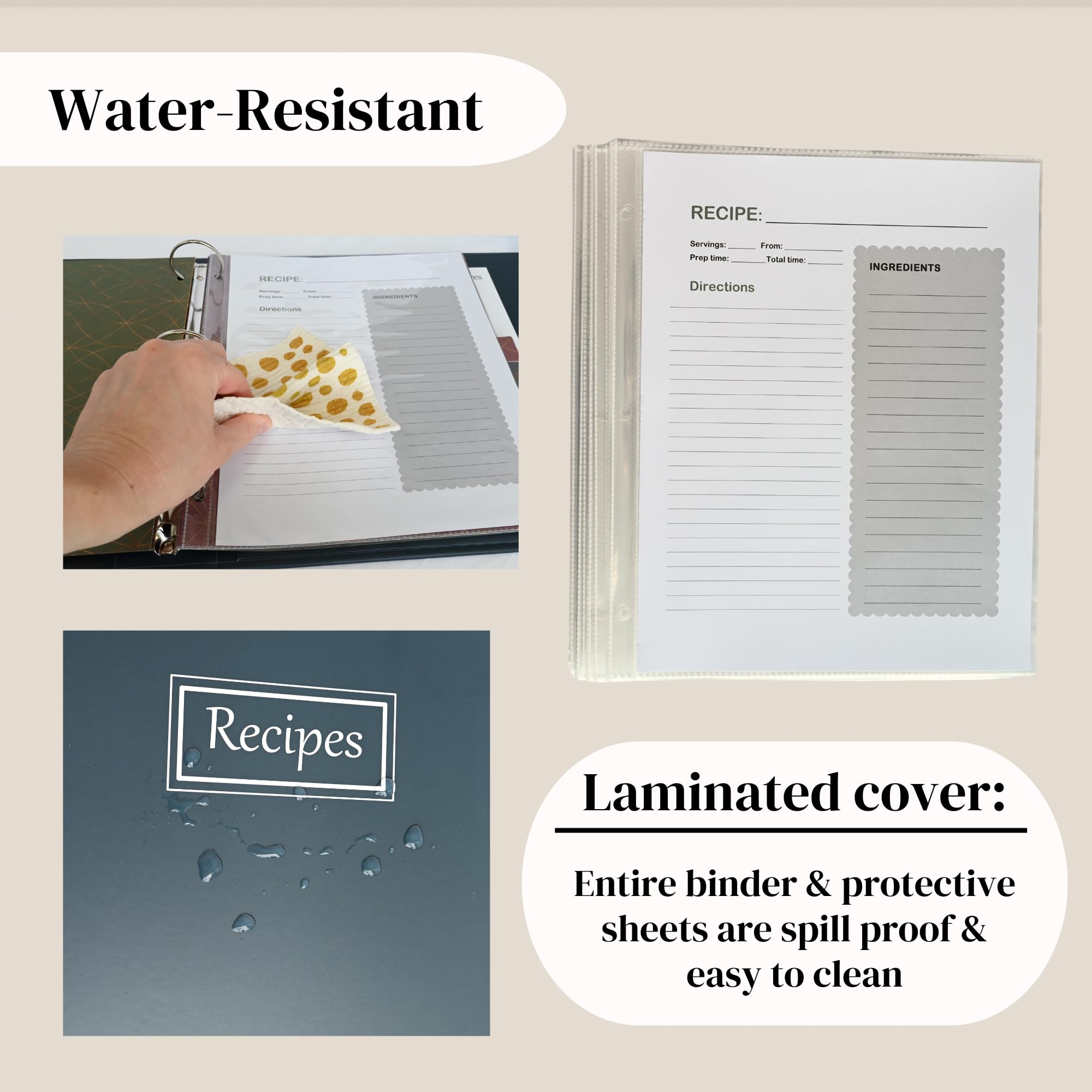 Liv'in Free color divider tabs for quick recipe navigation.