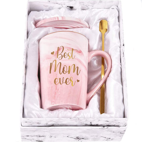 Livinges Best Mom Ever mug pink 12oz for daily coffee rituals