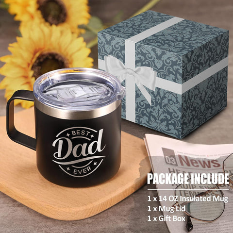 Livinges Christmas dad gift mug with humorous print that lasts.