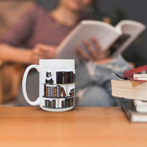 Livinges 3D reading mug perfect for daily coffee or tea