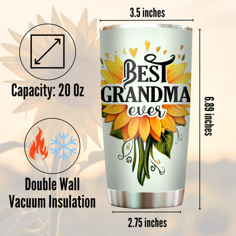 Livinges grandma tumbler with stainless steel body and splash-proof lid