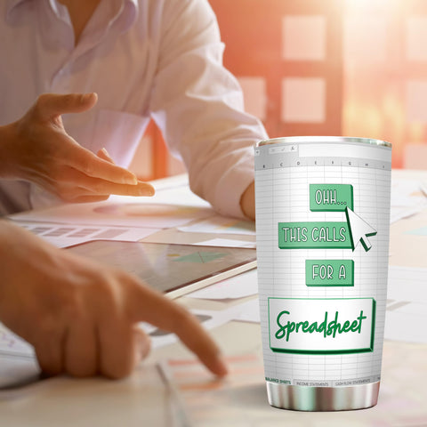 Livinges Spreadsheet Tumbler spill-proof lid; easy to clean and travel-ready.