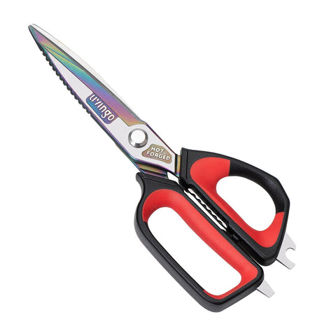 LIVINGO heavy-duty kitchen shears with titanium-coated blade for durable cutting