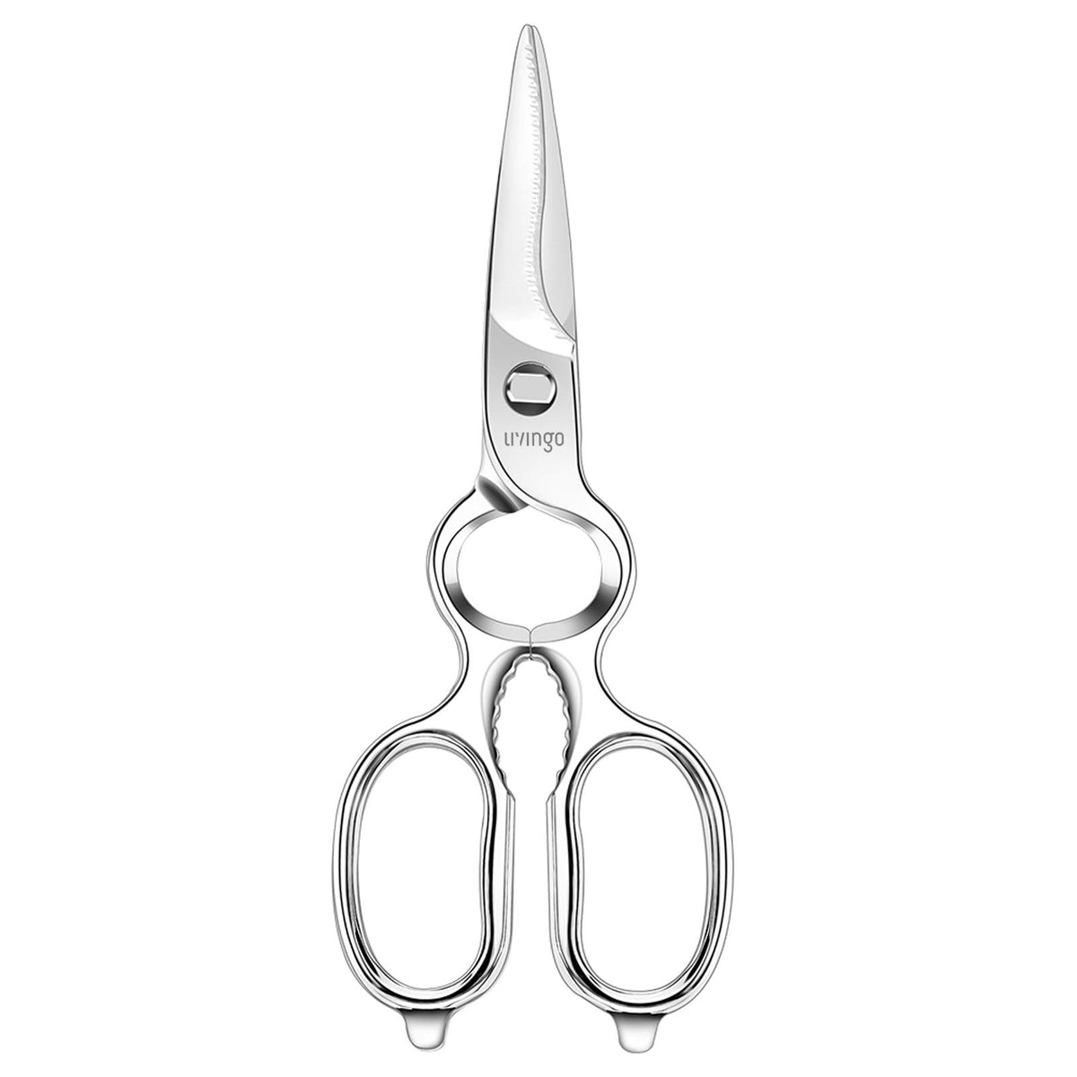 LIVINGO Kitchen Forged Shears 8.5-inch blades for sturdy all-purpose cutting.