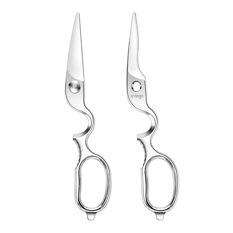 LIVINGO forged shears nut cracker function for cracking nuts securely.