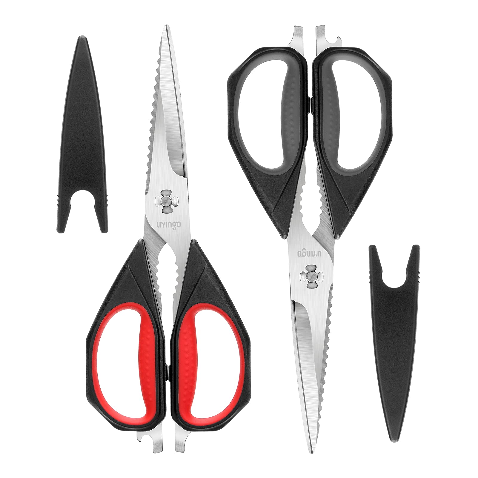 LIVINGO kitchen scissors with come-apart blades for easy cleaning and sharpening.