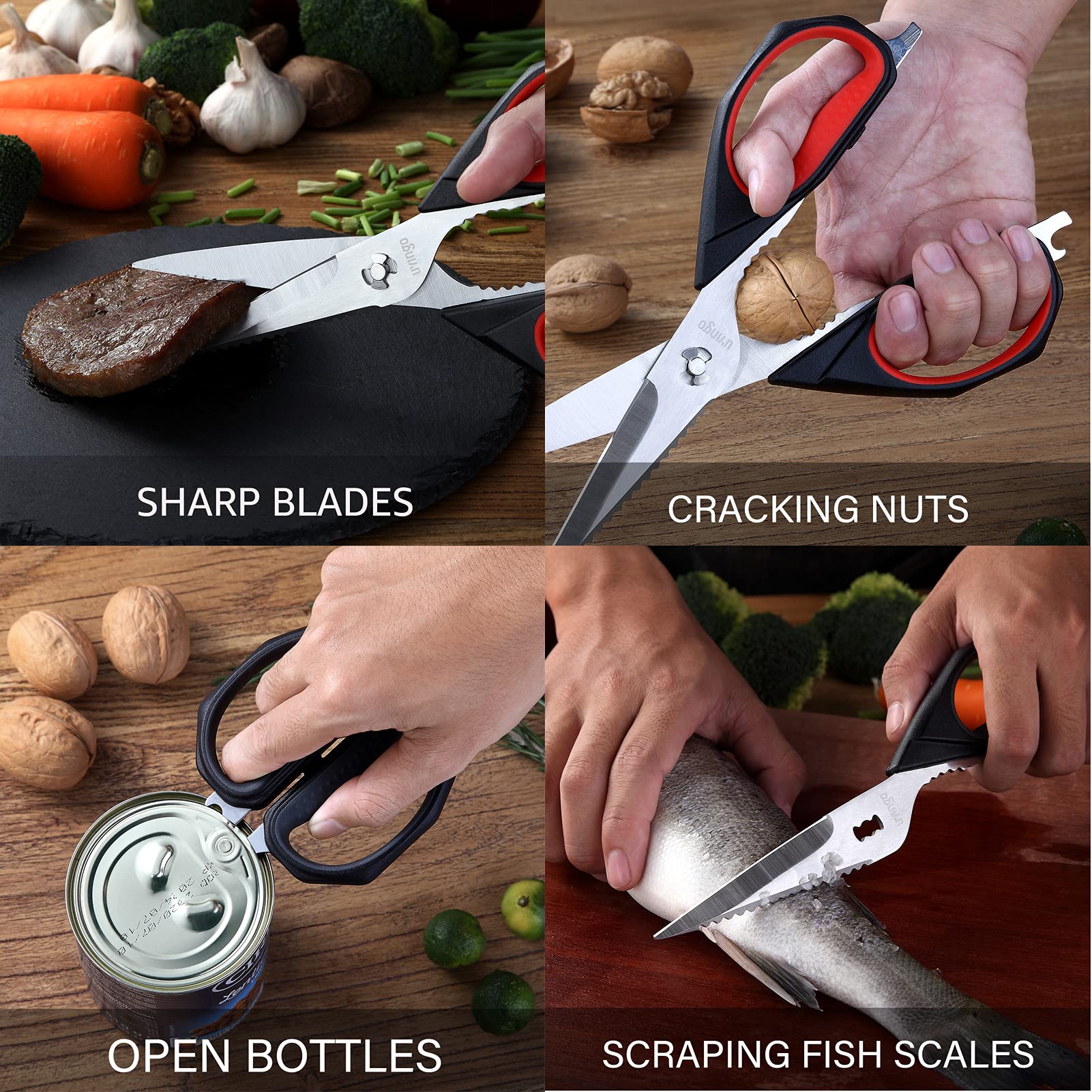 LIVINGO dishwasher-safe design with blade guard for safe storage.