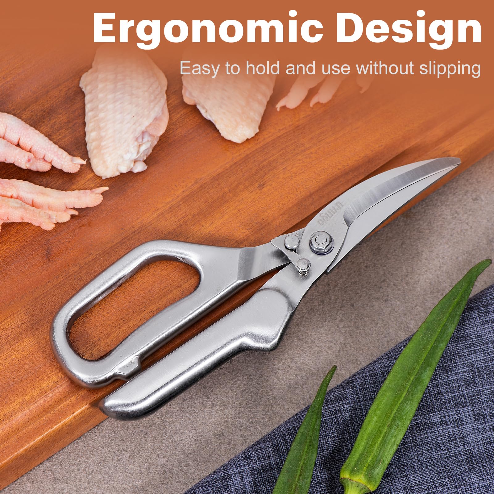 LIVINGO Kitchen Scissors easy to clean and quick to dry after use.