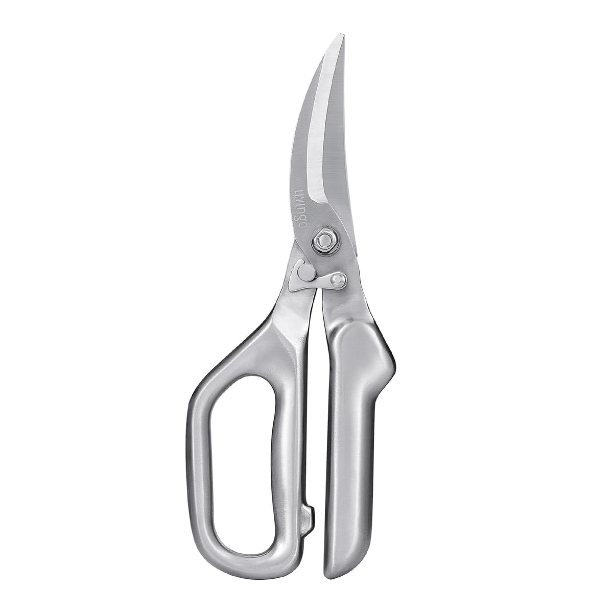LIVINGO Kitchen Scissors with heavy-duty poultry shears for powerful bone cutting.