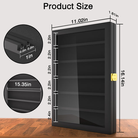 Livnhood knife display case with acrylic door provides a clear, dust-proof view.