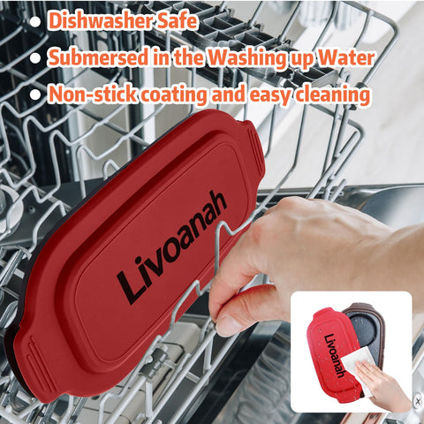 Livoanah red compact egg cooker portable for small spaces