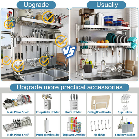 LIVOD three-tier design with top shelf and middle rack