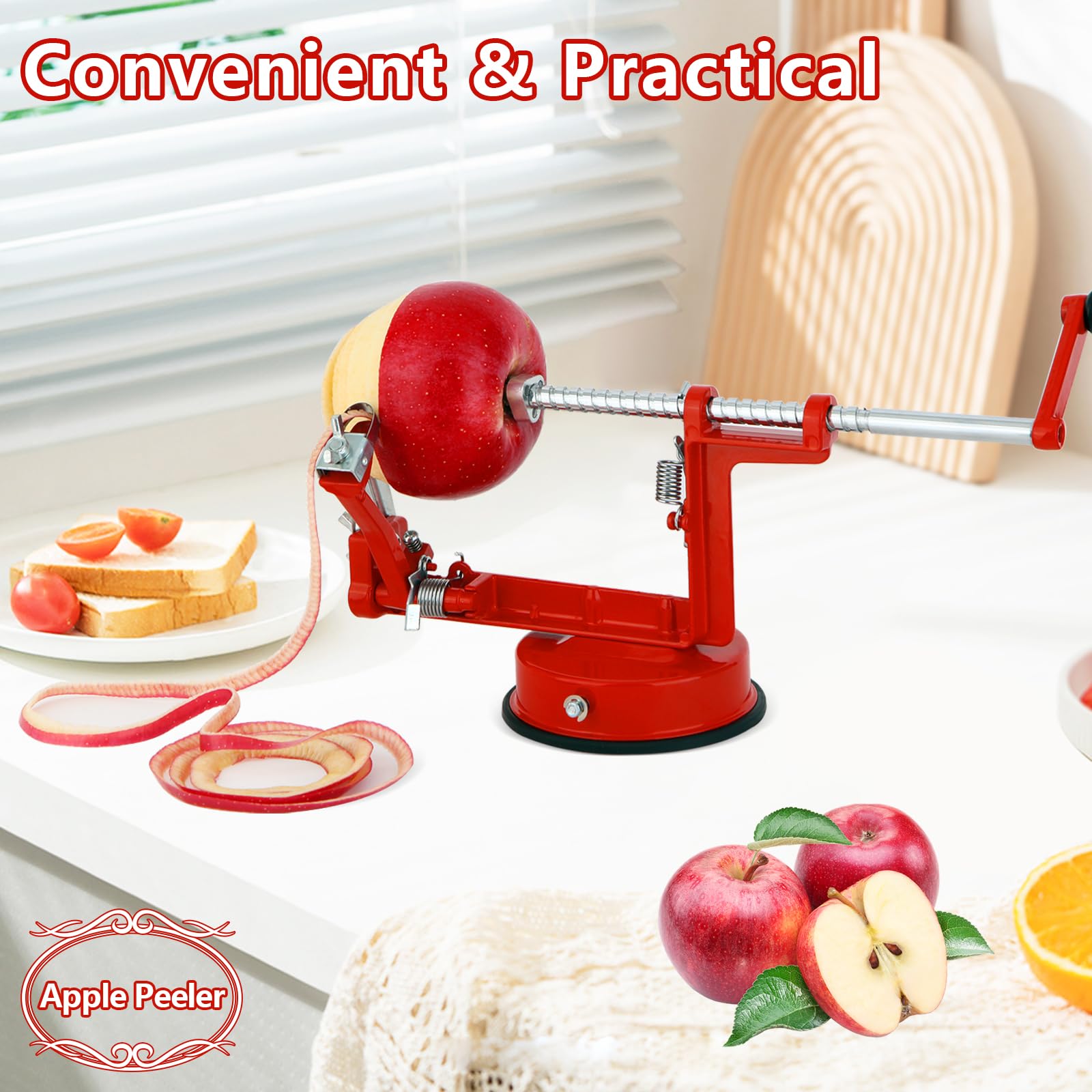 LIVSGNISTA tool being used with assorted fruits beyond apples