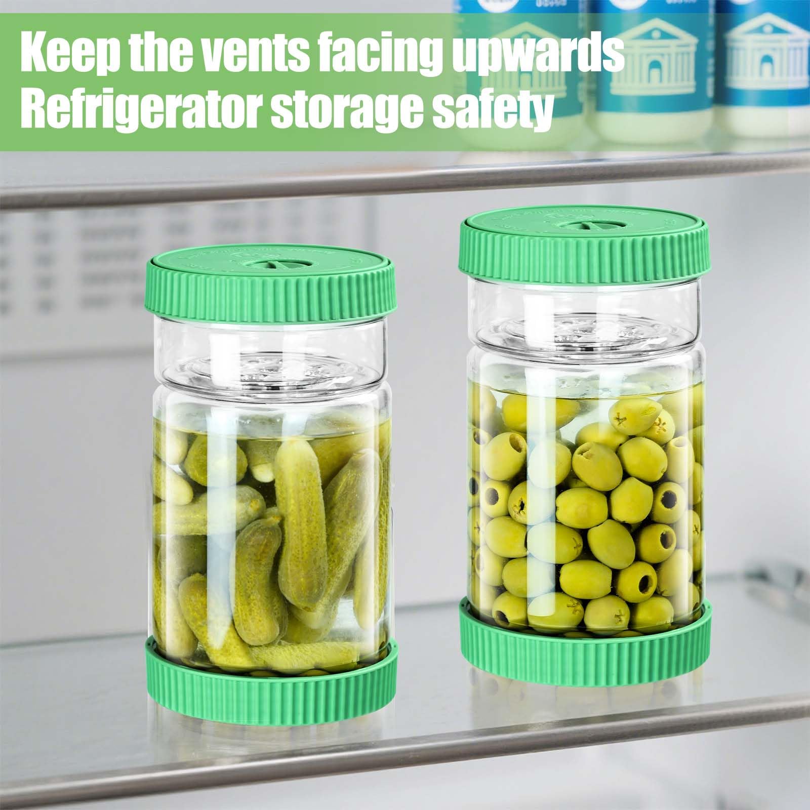 LIVSGNISTA jar with built-in glass filter net for clean fermentation and easy cleaning.