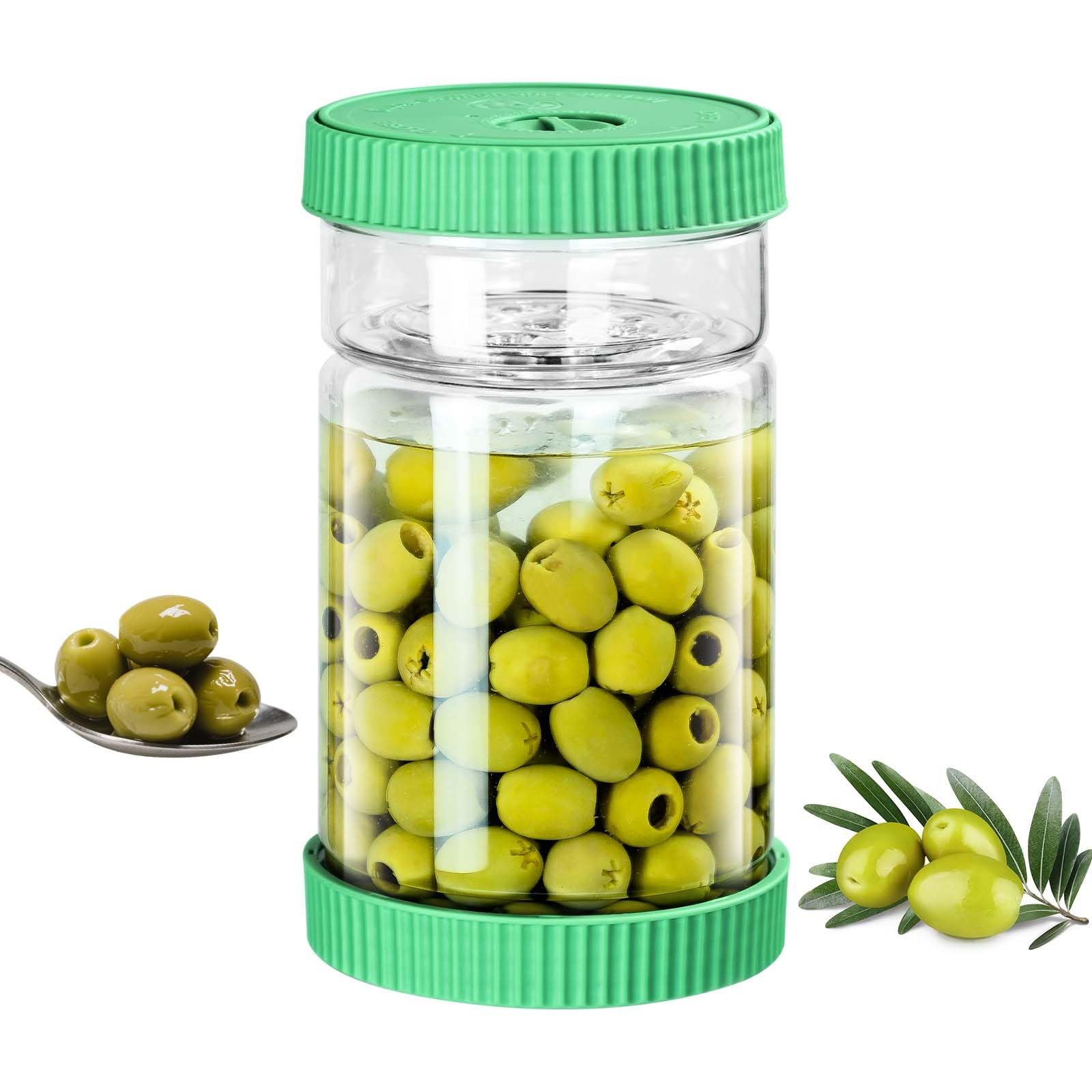 LIVSGNISTA 40oz glass pickle jar with time tracker and vented lid for safe fermentation.