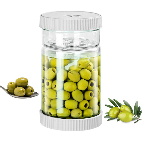 LIVSGNISTA 40oz glass pickle jar with time tracker and vent for controlled fermentation.