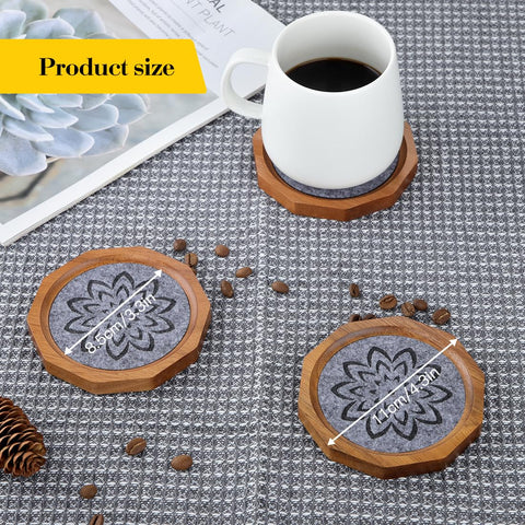 LiWiBet coaster in use on a wooden coffee table enhancing decor.