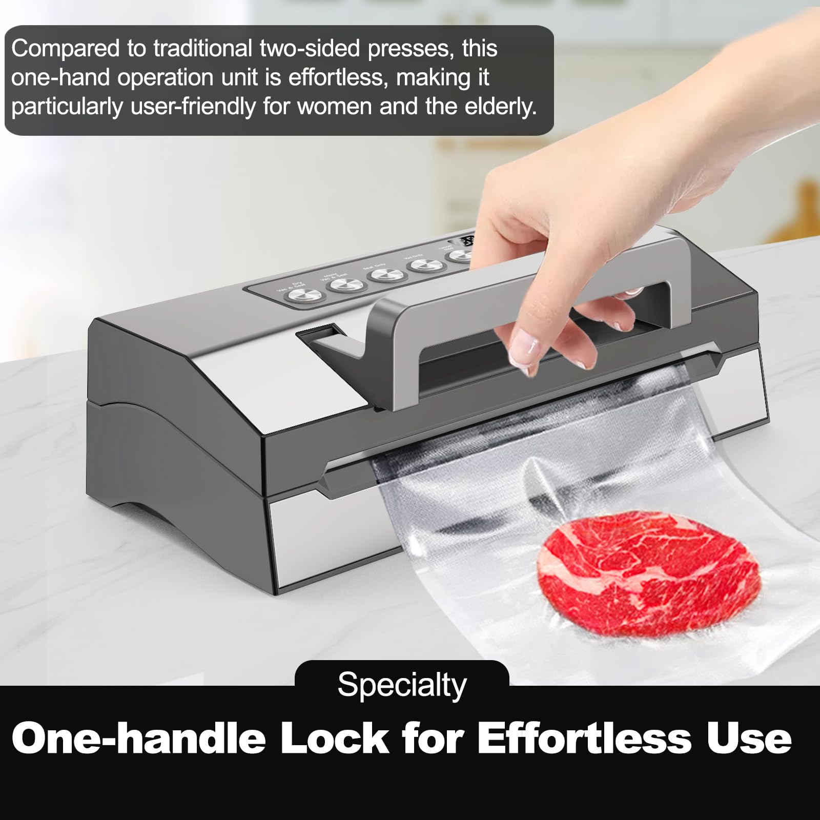 LIWUNON compact stainless steel finish in modern kitchen
