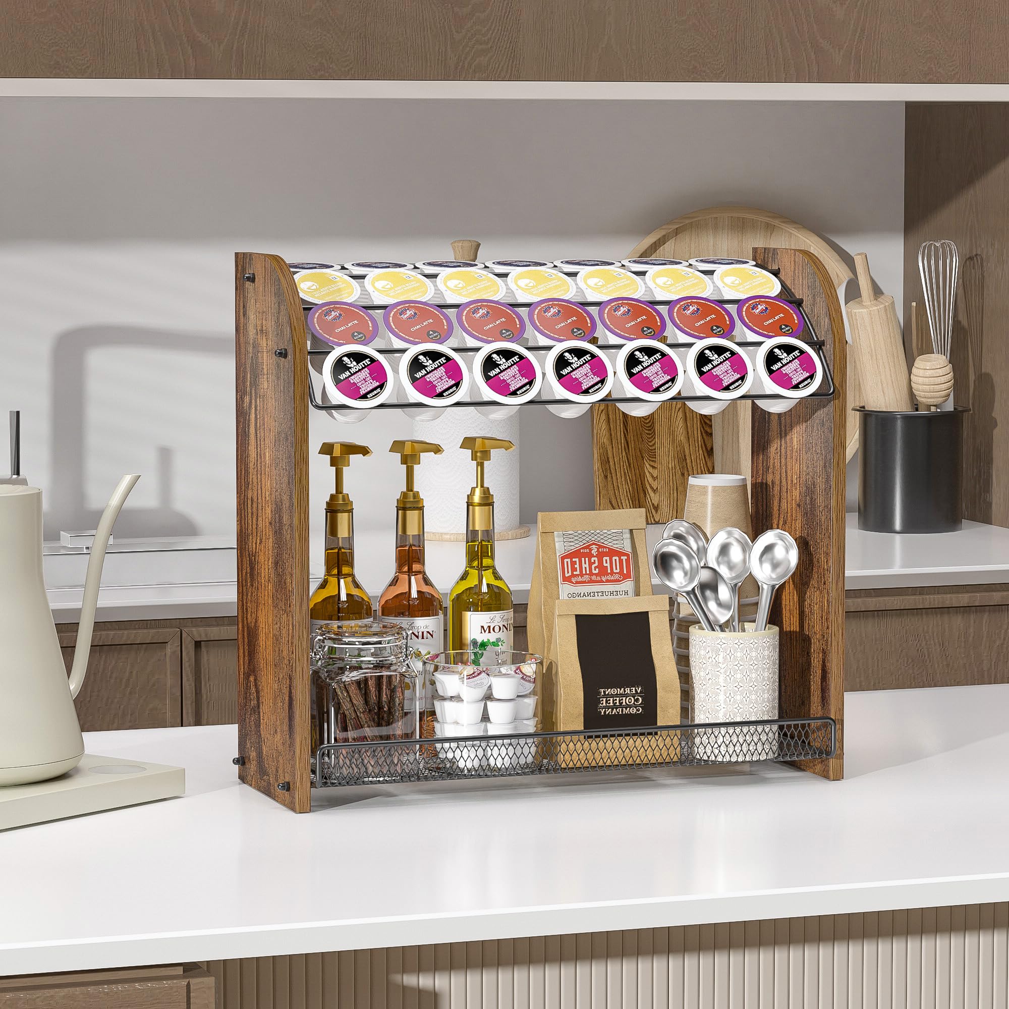 Lixple K Cup Holder compact countertop setup fits tight spaces.
