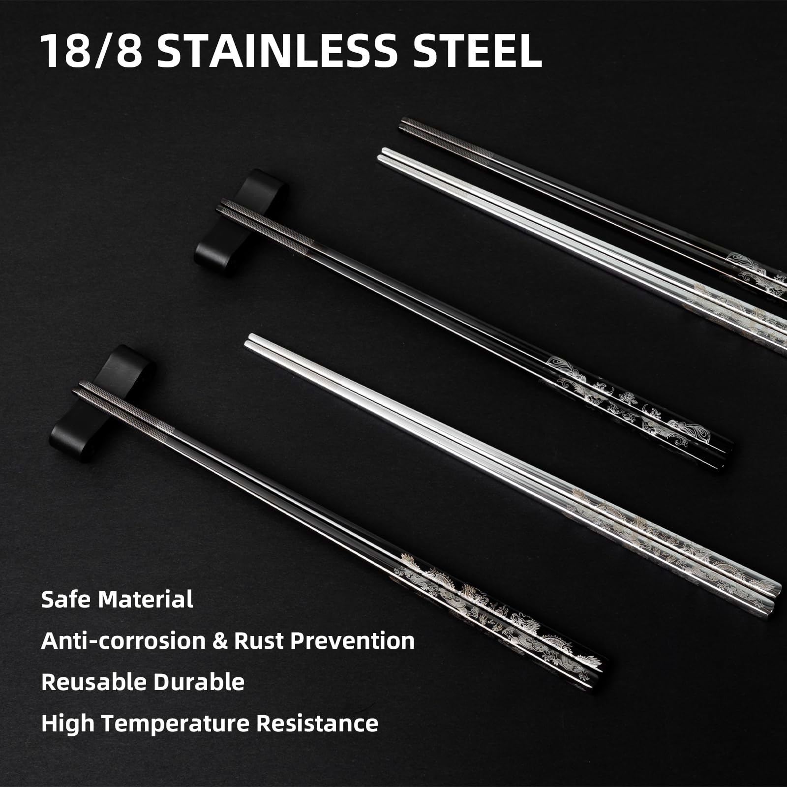 Lixtongr non-slip grip texture improves hold during cooking and dining.