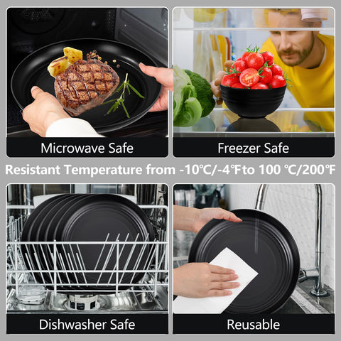 LIYH camping dining with wheat straw dinnerware for outdoor meals.