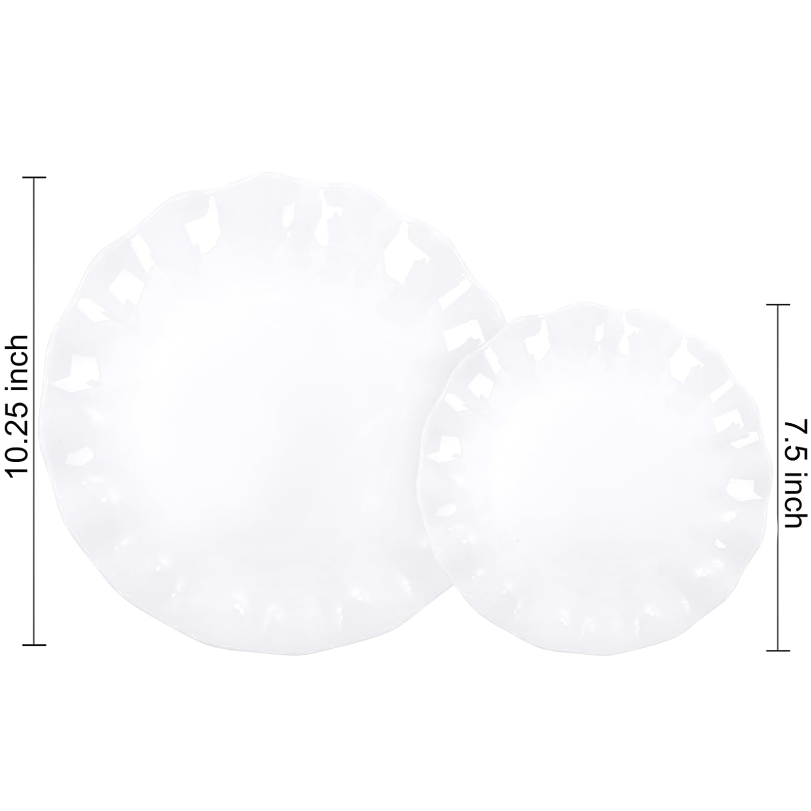 LIYH dinner and dessert plates set for weddings and parties.