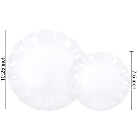 LIYH dinner and dessert plates set for weddings and parties.