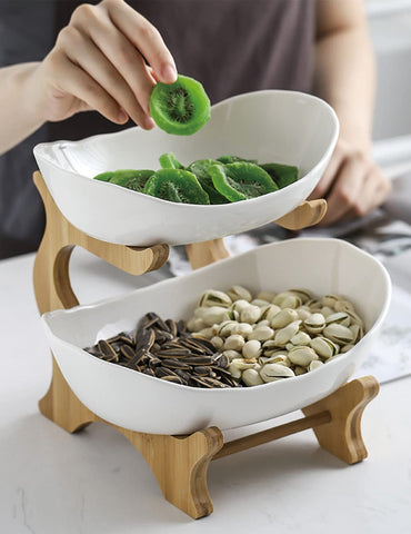 Liywall porcelain fruit bowls offer easy cleaning and dishwasher-safe convenience.