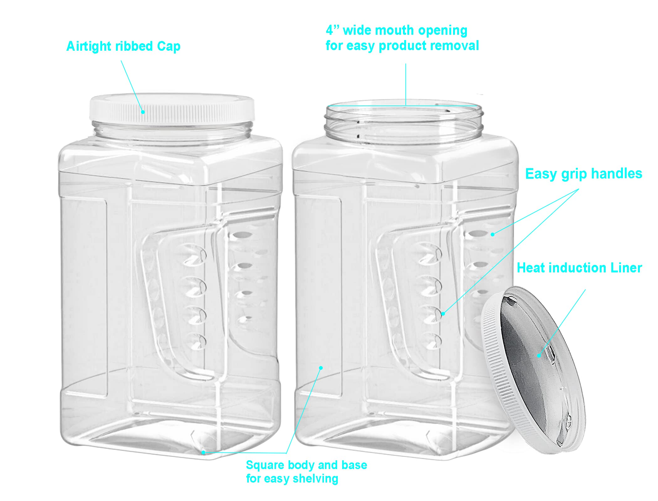 ljdeals wide-mouth square canisters ideal for bulk pasta and cereals