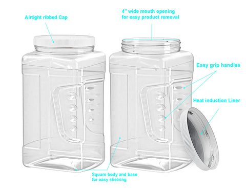 ljdeals wide-mouth square canisters ideal for bulk pasta and cereals