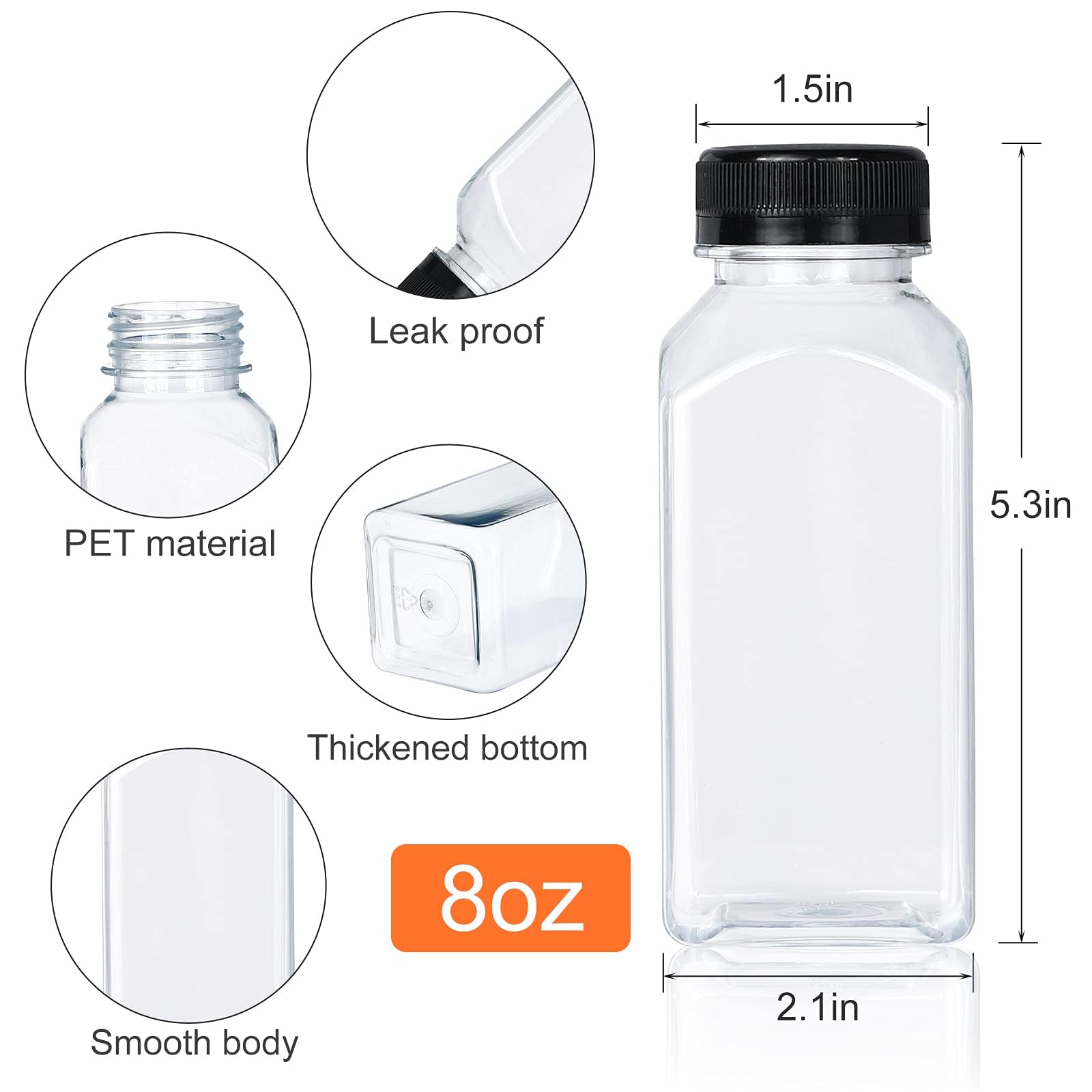 LJINOKYUN bottle cap seals airtight, preventing spills.