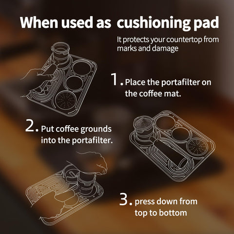 LJOWJVA silicone coffee mat easy-clean surface for quick maintenance